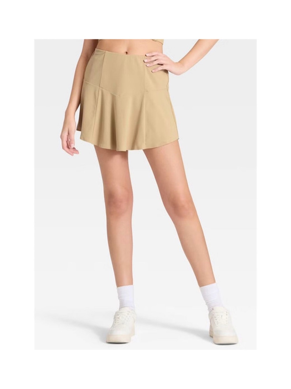 JoyLab Game Day Drop Waist Skort (Tan - Small)